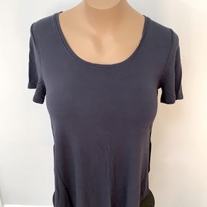 Old Navy charcoal Gray Side Slit Dressy Tee